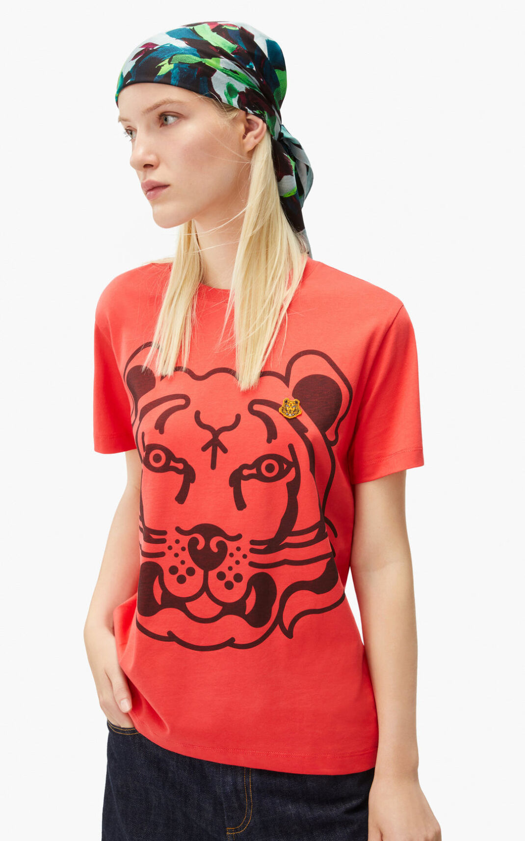Camisetas Kenzo K Tiger loose fitting Mujer Rojas - SKU.6234504